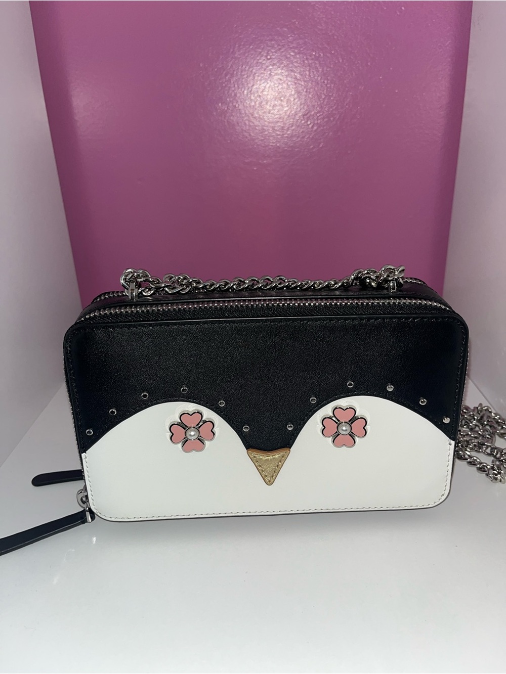 kate spade Frosty Penguin Double Zip Convertible crossbody bag